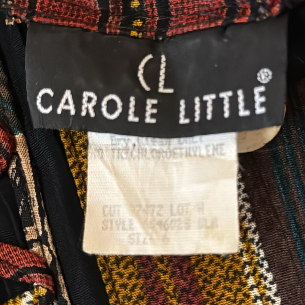 Carole Little Vintage Ribbed Appliqué Button Down Tunic Top Size 6 - Picture 9 of 12